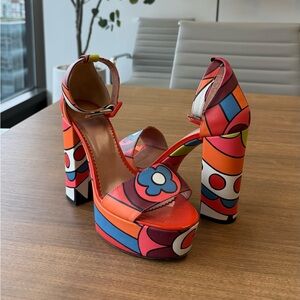 RED Valentino Vibrant Multicolor Platform Sandals